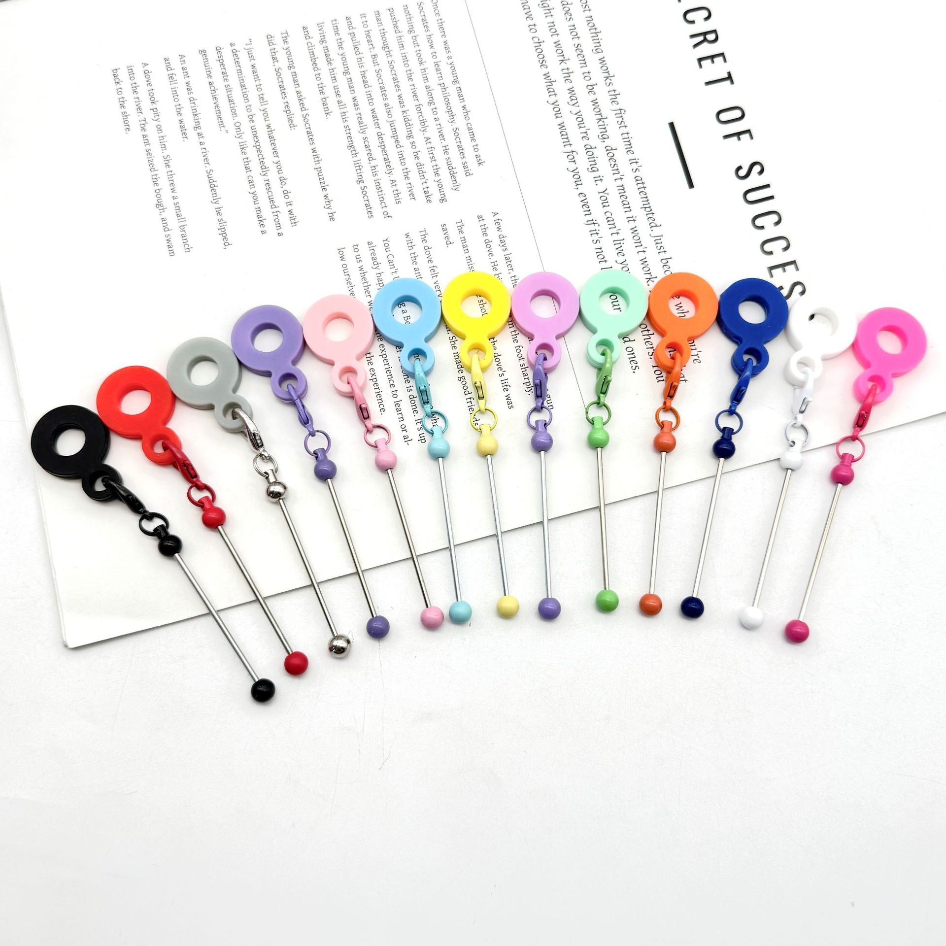 Wholesale Silicone DIY Beadable Straw 8-10mm Silicone Straw Keychain Accessories